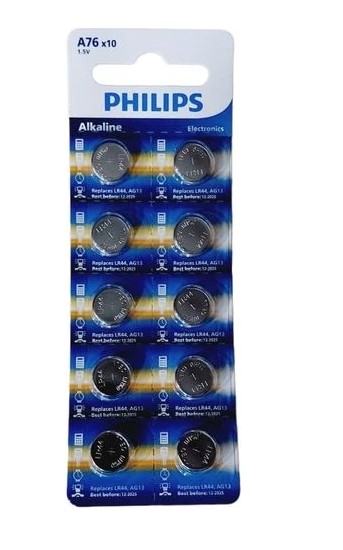 M2598-PHILIPS LR44 AG13 1.5 VOLT DÜĞME PİL (10'LU PAKET)